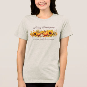 T-shirt En Tri-matière Custom Thanksgiving Citrouille Automne Femmes