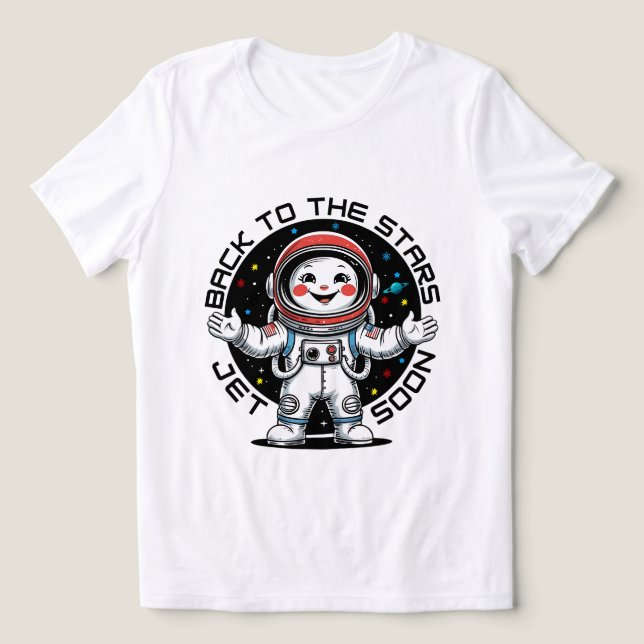 T-shirt En Tri-matière Cute astronaut back to the stars design  (Design Recto)