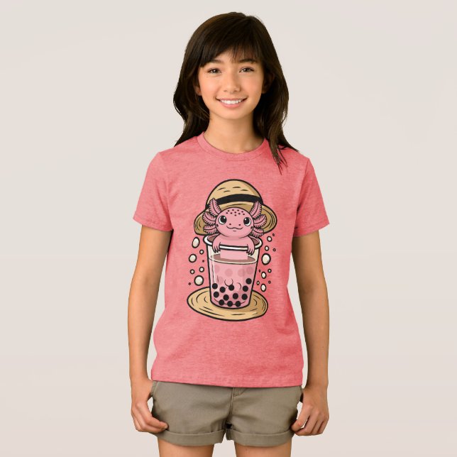 T-shirt En Tri-matière Cute Axolotl (Recto plein)
