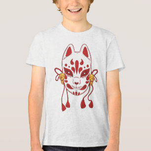 T-shirt En Tri-matière Cute Cat - Masque japonais traditionnel renard ave