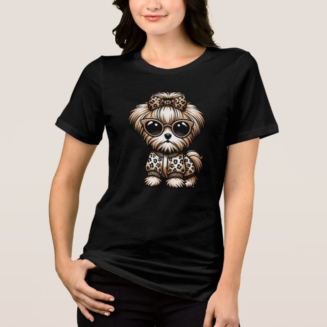 T-shirt En Tri-matière Cute Classy Terrier Yorkshire Chiot (Recto)