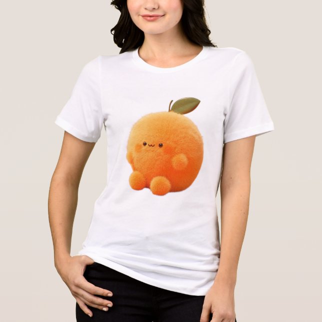 T-shirt En Tri-matière Cute Fluffy Orange Sprite with Tiny Limbs Women's  (Recto)