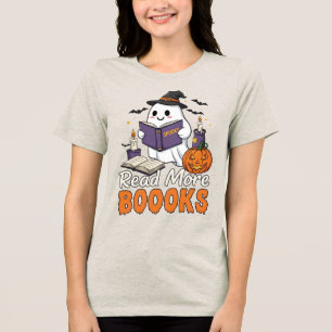 T-shirt En Tri-matière Cute Ghost - Lire plus Livres - Halloween -