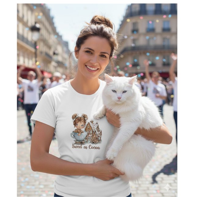 T-shirt En Tri-matière Cute Gingerbread Girl in Teacup Christmas (Créateur téléchargé)