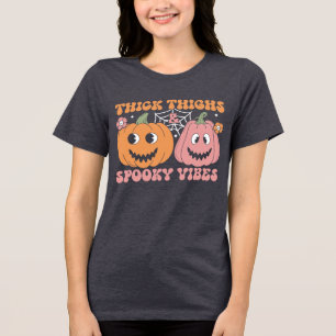 T-shirt En Tri-matière Cute Halloween épais cuisses Vibes Éffrayantes Cit