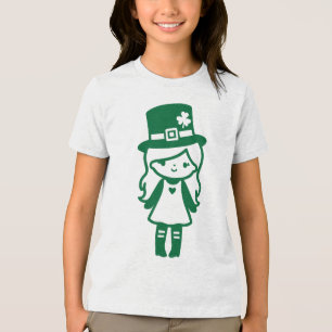 T-shirt En Tri-matière Cute Leprechaun Fille Saint Patrick