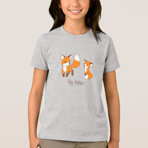 T-shirt En Tri-matière Cute Little Foxes - Big Sister