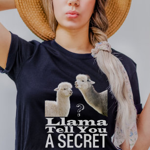 T-shirt En Tri-matière Cute Llama Funny Pun plaisanteries mèmes Noir