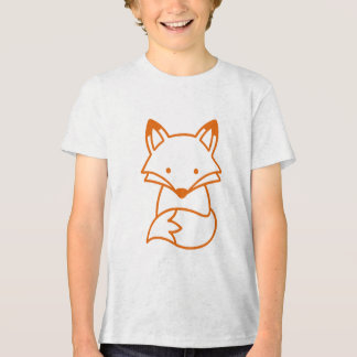 T-shirt En Tri-matière Cute Minimalist Fox Sitting Simple Doodle