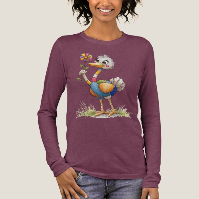 T-shirt En Tri-matière Cute Ostrich (Recto)