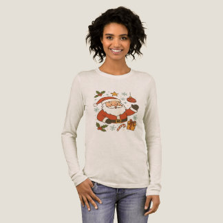 T-shirt En Tri-matière Cute Santa Claus Cartoon Christmas