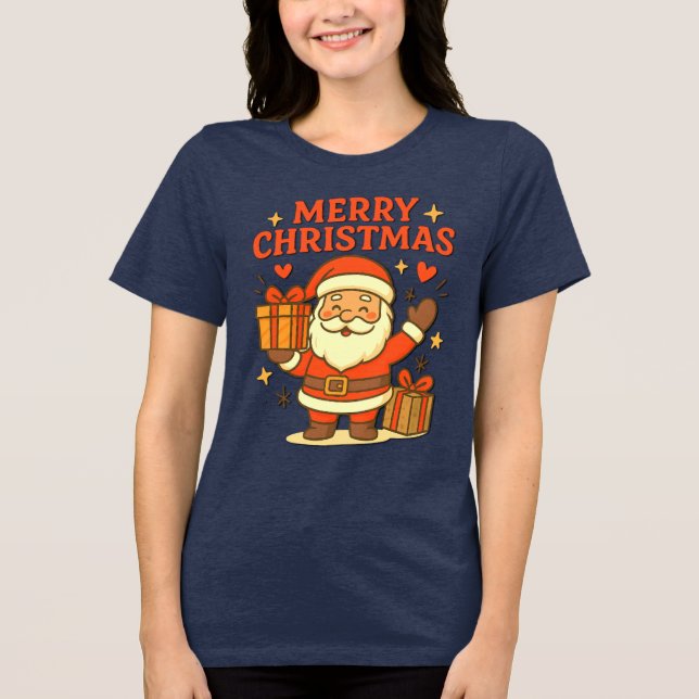 T-shirt En Tri-matière  Cute Santa Claus Christmas Art –  Merry Christmas (Recto)