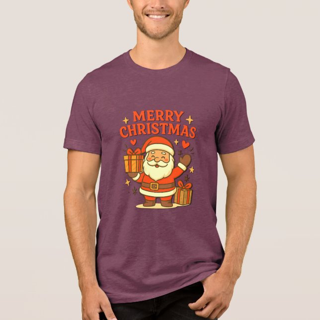 T-shirt En Tri-matière  Cute Santa Claus Christmas Art –  Merry Christmas (Recto)