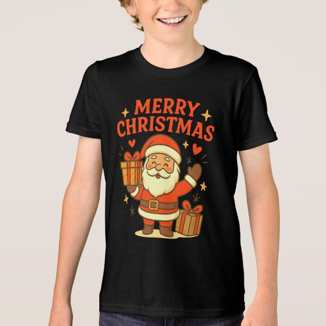 T-shirt En Tri-matière  Cute Santa Claus Christmas Art –  Merry Christmas (Recto)