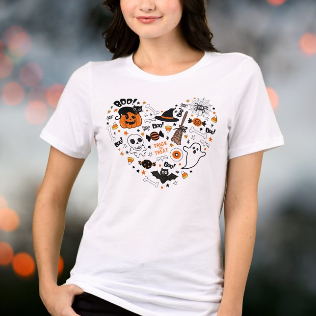 T-shirt En Tri-matière Cute Spooky Halloween Black and Orange (Créateur téléchargé)