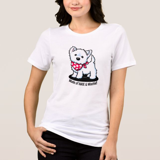 T-shirt En Tri-matière Cute Westie KiniArt (Recto)