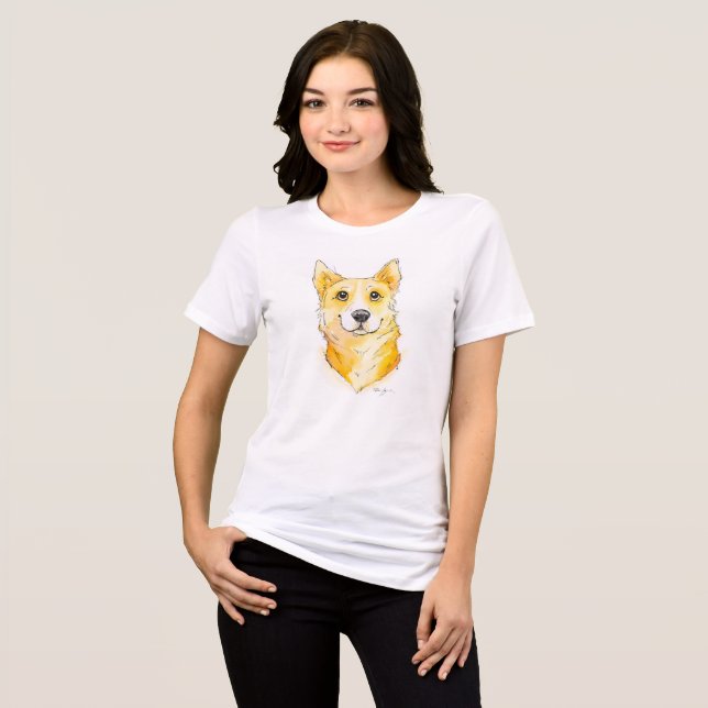 T-shirt En Tri-matière Cutie Corgi (Recto plein)