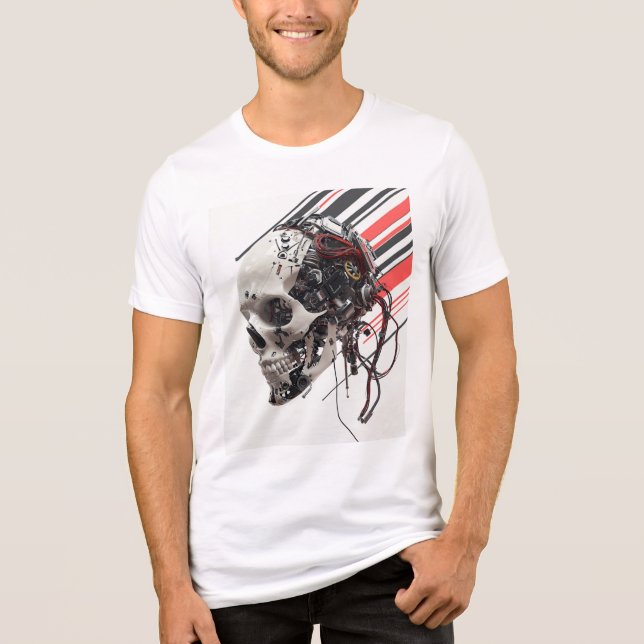 T-shirt En Tri-matière Cyber-crâne (Recto)