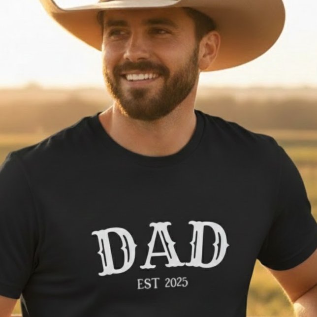 T-shirt En Tri-matière Dad Bold Text Est 2025 (Créateur téléchargé)
