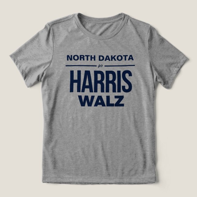 T-shirt En Tri-matière Dakota du Nord pour Harris Walz (Design Recto)