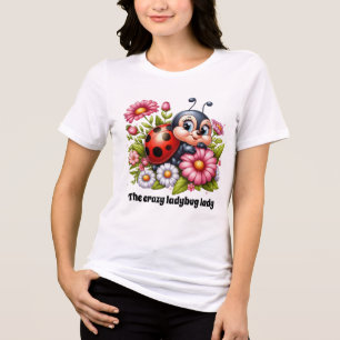 T-shirt En Tri-matière dame folle ladybug personnalisable