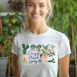 T-shirt En Tri-matière Dame Plante folle   Chic Plantes pointillés