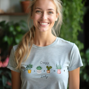 T-shirt En Tri-matière Dame Plante folle   Chic Plantes pointillés