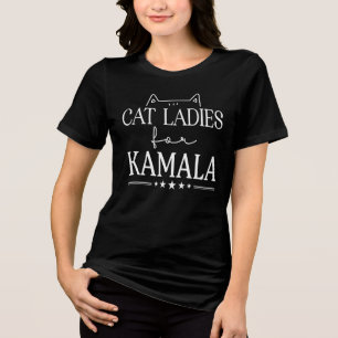 T-shirt En Tri-matière Dames de chats pour Kamala Drôle de chat 2024 Prés