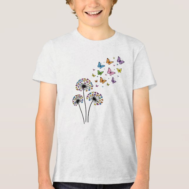T-shirt En Tri-matière Dandelion butterfly flow (Recto)