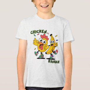 T-SHIRT EN TRI-MATIÈRE DANSE DU POULET BANANE