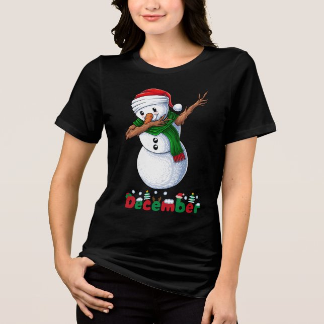 T-shirt En Tri-matière danse étrange snowman (Recto)