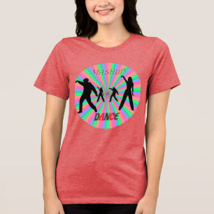 T-shirt En Tri-matière Danse Rétro Mashup Silhouette Soleil Éclatant Dés
