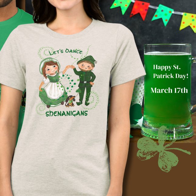 T-shirt En Tri-matière Dansons des shenanigans (Let's dance shenanigans Tri-Blend shirt)