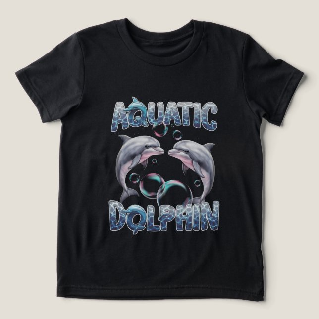 T-shirt En Tri-matière Dauphin aquatique amusant Lover (Design Recto)