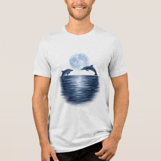 T-shirt En Tri-matière Dauphins joueurs au clair de lune