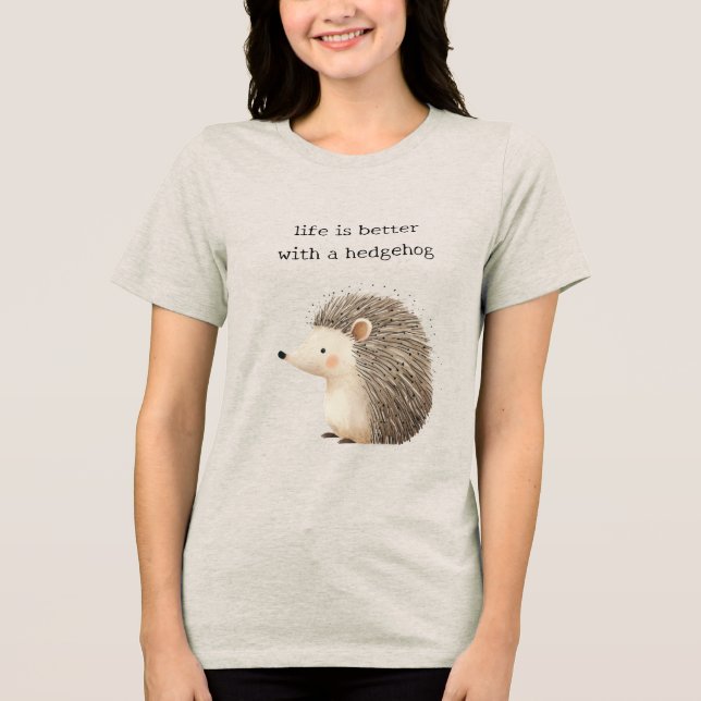 T-shirt En Tri-matière De mignons hérissons (Recto)