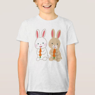 T-shirt En Tri-matière De mignons lapins de carottes avec des carottes