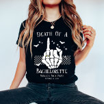 T-shirt En Tri-matière Décès Personnalisé D'Une Fête De Mariée De Bachelo<br><div class="desc">Célébrez votre éffrayant côté avec notre chemise Tri-Blend Death Of A Bachelorette. Idéal pour une soirée bachelorette sur le thème de l'Halloween, cette chemise ajoute une touche dramatique d'élégance gothique à vos festivités. Le design attrayant "Mariée ou Mère", combiné à des détails personnalisables, en fait un choix parfait pour une...</div>