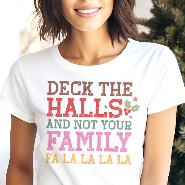 T-shirt En Tri-matière Deck Les Halls Drôle Noël de famille (Créateur téléchargé)