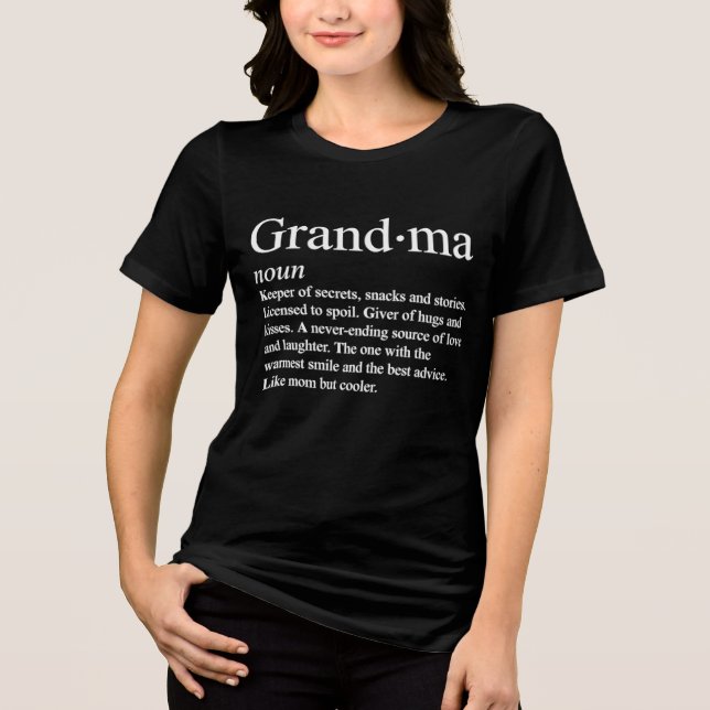 T-shirt En Tri-matière Définition de grand-mère drôle (Recto)