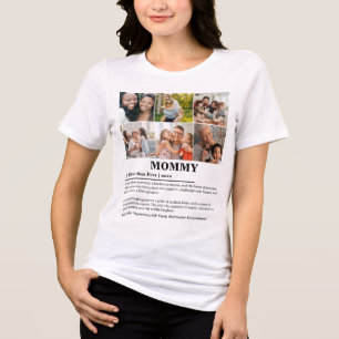 T-shirt En Tri-matière Définition de maman personnalisée 6 Collage photo