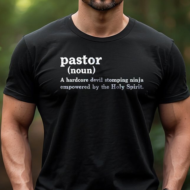 T-shirt En Tri-matière Définition de Pasteur Humoristique Foi Religieuse (Créateur téléchargé)