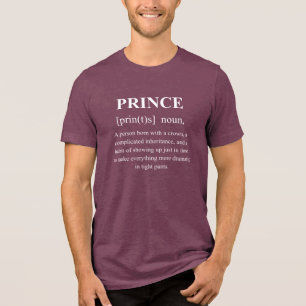 T-shirt En Tri-matière Définition de personnage drôle de prince avec text