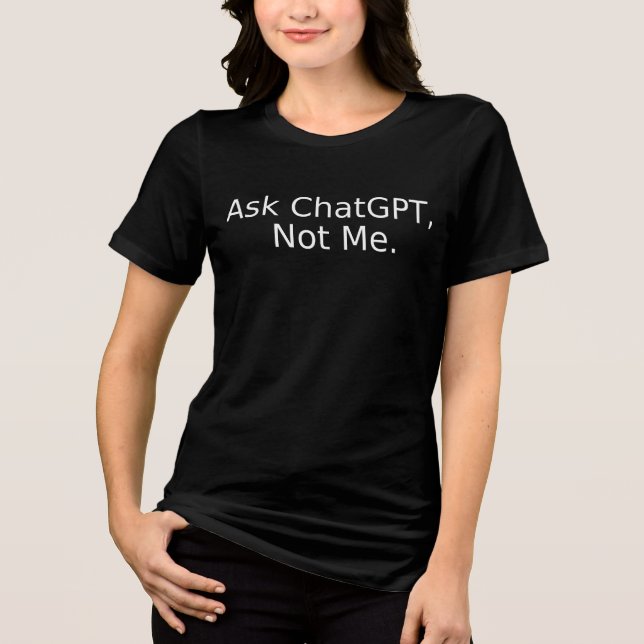 T-shirt En Tri-matière Demander au chat pas moi (Recto)