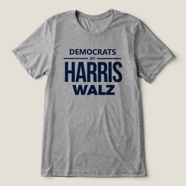 T-shirt En Tri-matière Démocrates de Harris Walz (Design Recto)