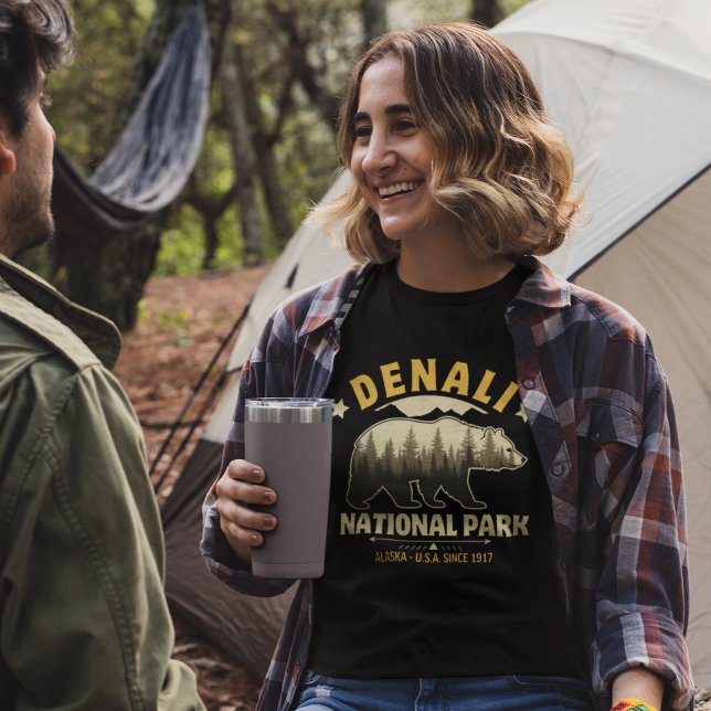 T-shirt En Tri-matière Denali National Park Alaska Forest Landscape (Créateur téléchargé)