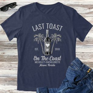T-shirt En Tri-matière Dernière Toast Sur La Côte Demoiselles D'Honneur