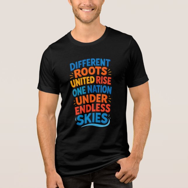 T-shirt En Tri-matière Des racines différentes, l'unité (Recto)