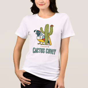 T-shirt En Tri-matière Desert Spirit : Tucson Quail & Cactus Tee