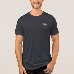 T-shirt En Tri-matière Design cardiaque classique "meilleur papa jamais"